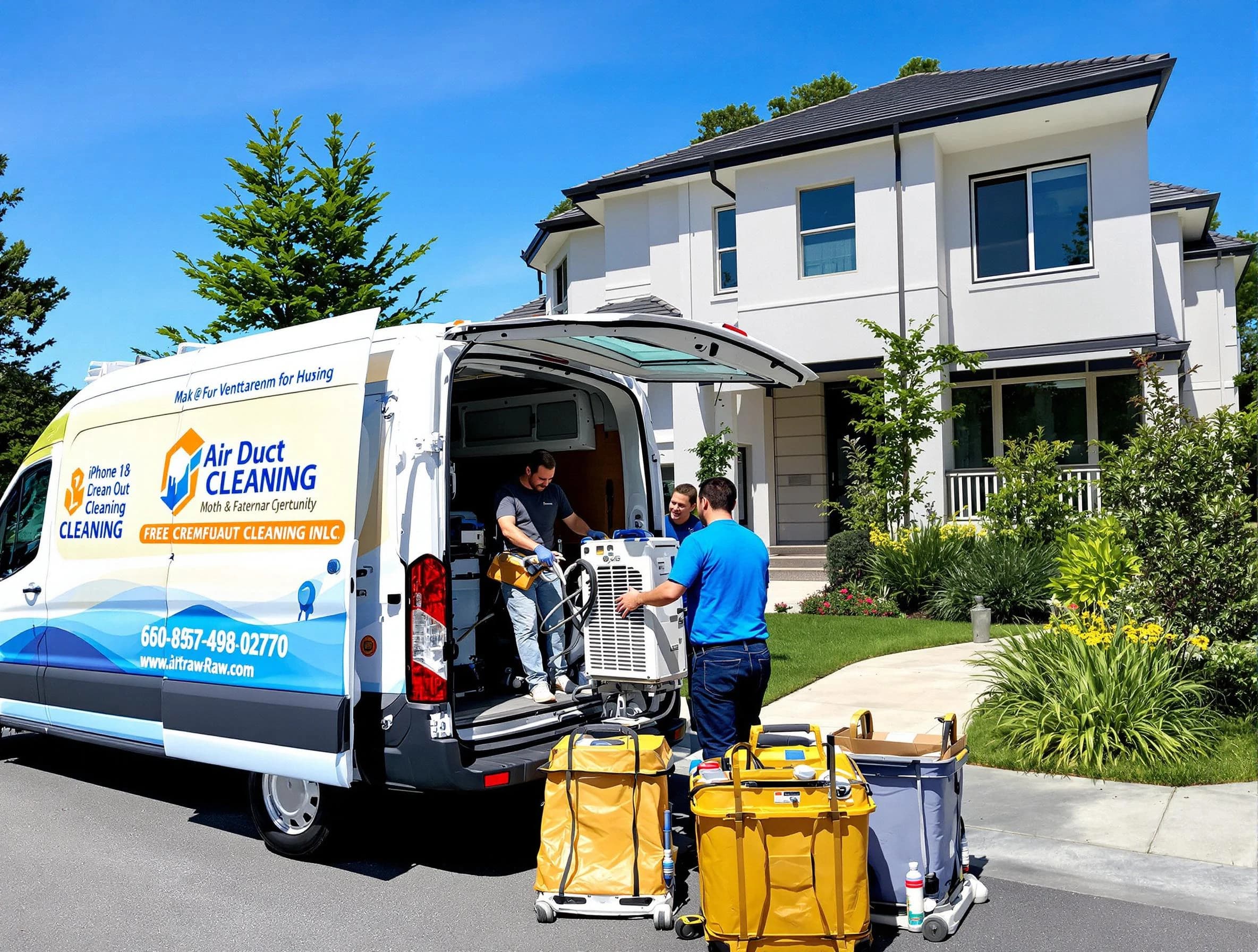 Suwanee Air Duct Cleaning technician performing professional air duct cleaning in Suwanee