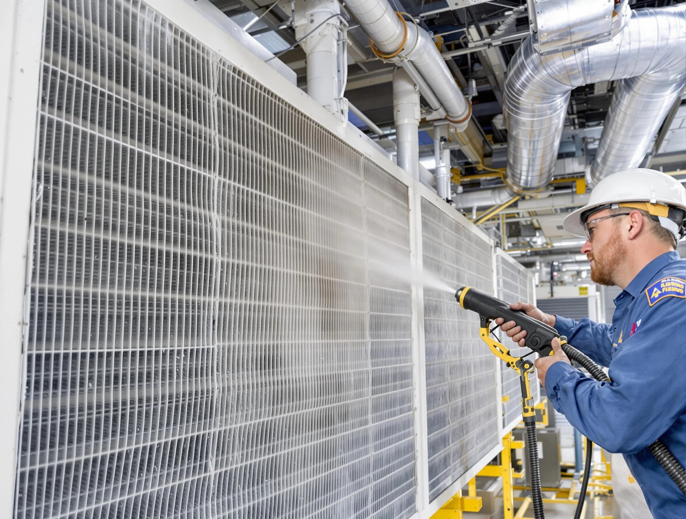 Professional commercial coil cleaning by Suwanee Air Duct Cleaning in Suwanee