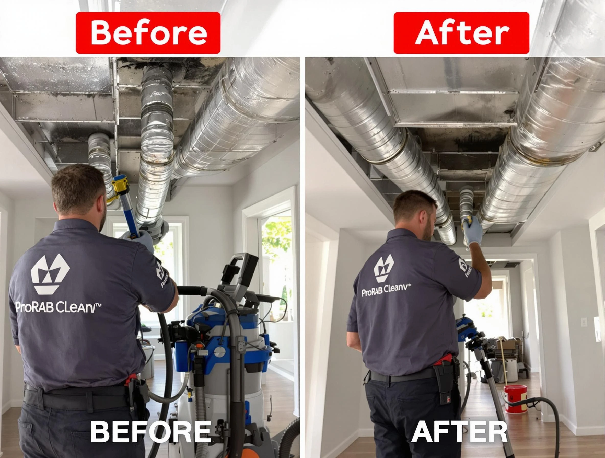 Suwanee Air Duct Cleaning expert performing thorough residential duct cleaning in a Suwanee home